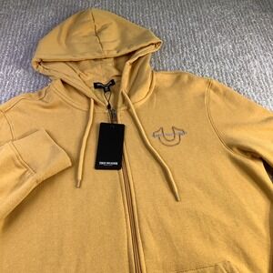 True Religion Men's Oak Buff Multi HS Zip Hoodie Jacket Size M NWT